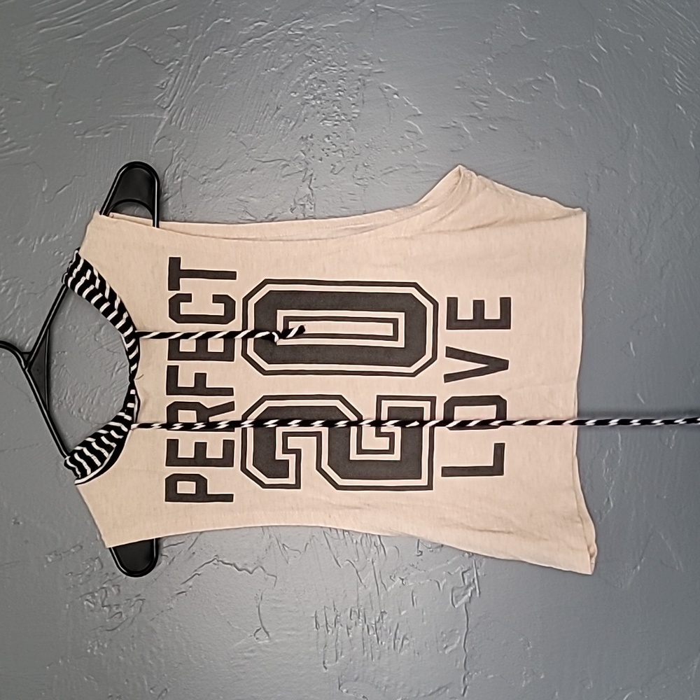 Oboe “Perfect 20 Love” Hooded Crop Tank – Size S, Lightweight Armhole Muscle Tee